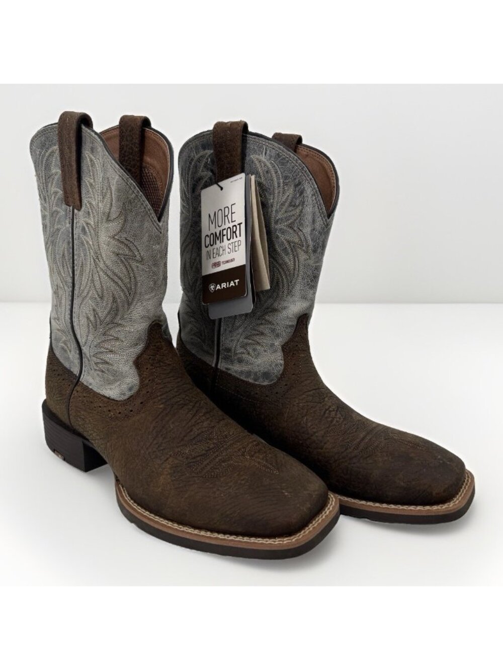 Ariat Men's Sport Western Square Toe Cowboy Boots Size 7.5 D Earth/Glacier